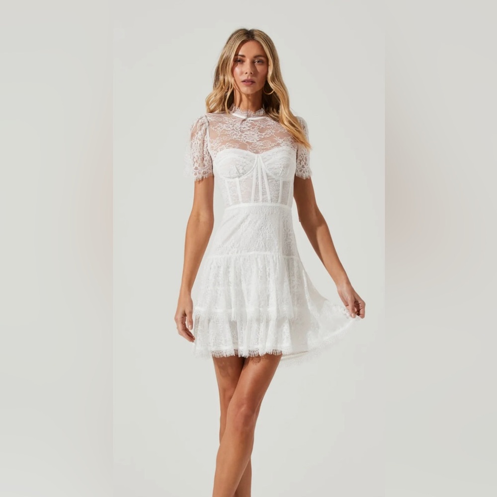 LEILANI LACE BUSTIER MINI DRESS